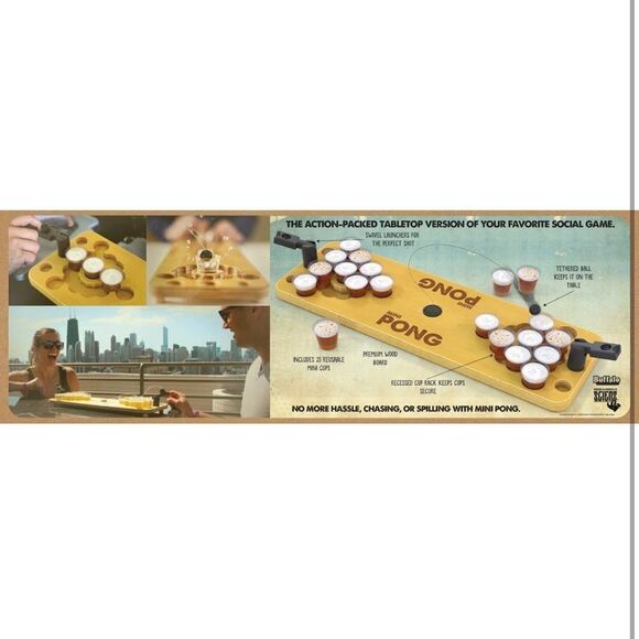 Mini Portable Beer Pong Game by Buffalo Games - Picture 3 of 6